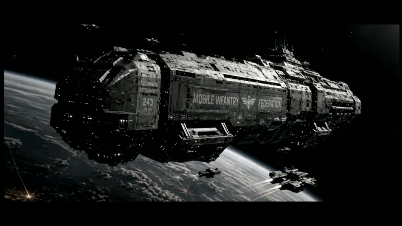 Still from Bugline 243 — sci-fi war