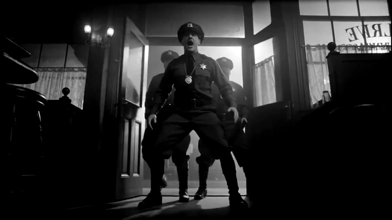 Still from The Ledger — a 1920s speakeasy gangster short